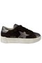 Women's Sneakers – Brown Suede-Silver Genuine Leather, Starry