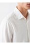 Özmarka New Season White Regular Fit Dobby Men's Shirt - 3