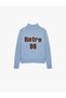 Wool Blend Long Sleeve Half Turtleneck Patterned Knitwear Sweater - 5