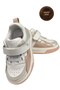 Baby Girl Casual Shoes – Powder White Silver Genuine Leather - 6