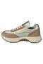 Women's Sneakers – Multi-Colored (White-Beige) Genuine Leather - 3