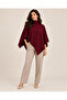 High-Necked Knitwear Cape Poncho