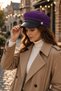 Women's Winter Suede Newsboy Captain Hat - 7