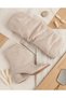 Beige Suede Bellows Boots Heeled Zippered Draped Boots - 4