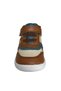 Men's First Step Sneakers – Cream-Petrol Blue Genuine Leather - 5