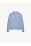 Wool Blend Long Sleeve Half Turtleneck Patterned Knitwear Sweater - 6