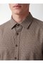 Rmz Gi̇yi̇m Farkiyla Standard Fit Checkered Embroidered Gabardine Men's Shirt - 3