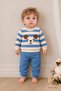 Baby Set Patterned Striped 2-Piece Set Long Sleeve Top and Bottom Seasonal Set 3 6 9 12 Months - 5