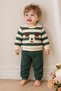 Baby Set Patterned Striped 2-Piece Set Long Sleeve Top and Bottom Seasonal Set 3 6 9 12 Months - 5