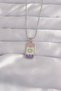 316L Steel Silver Color Mixed Enamel Moon Figure Tarot Pendant - 3
