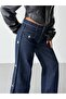 Trend Special Waist Design Wide Leg Loose Fit Denim Jeans - 3