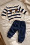 Baby Set Patterned Striped 2-Piece Set Long Sleeve Top and Bottom Seasonal Set 3 6 9 12 Months - 2