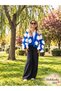 Women's Hand-Knitted 3D Embossed Rose Motif Cardigan - Mother's Handmade Knitted Crop Cardigan - 6