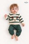 Baby Set Patterned Striped 2-Piece Set Long Sleeve Top and Bottom Seasonal Set 3 6 9 12 Months - 2