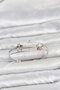 Silver Color Brass Zircon Stone Flower Model Women's Bracelet - 2