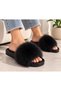 Women's Genuine Leather Luxury Real Fur Detailed Stylish Comfortable Slippers - 2