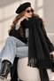 Pasta Tassel Shawl & Painter's Beret Set - 3