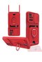 Xiaomi Redmi 10 2022 Compatible Case Zuma Silicone with Business Card Holder and Ring - Red - 5