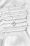 316L Steel Chain Silver Color Zircon Stone Clover Model Women's Necklace - 4