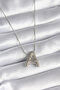 316L Steel Silver Color Bubble "A" Letter Model Women's Necklace - 3