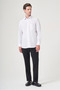 White Hard Collar Long Sleeve Comfort Fit Cotton Shirt 1004260905 - 2