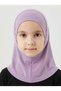 Girls' Ready-Made Hijab Scarf – Practical Snap-On Hijab |   100% Viscose Fabric Daily & Prayer Headscarf Undercap Suitable for Ages 2-16, Lilac Color