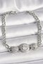Brass Silver Color Zircon Stone Leopard Figure Chain Model Women's Bracelet - 2