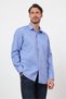 Blue Hard Collar Long Sleeve Comfort Fit Cotton Shirt 1004265002 - 3