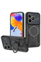 غطاء متوافق مع هاتف Realme C53 مع حامل عدسة Joy - أسود - 5