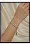Zircon stone gold steel bracelet - adjustable elegant model - 2