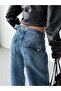 Trend Special Waist Design Wide Leg Loose Fit Denim Jeans - 5