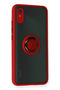 غطاء حماية سيليكون متوافق مع هاتف Xiaomi Redmi 9A مع حلقة مونتريال - أحمر - 8