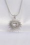 316L Steel Chain Silver Color Heart Sun Design Necklace - 3