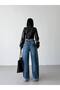 Trend Special Waist Design Wide Leg Loose Fit Denim Jeans - 7