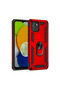 Samsung Galaxy A03 Compatible Case Sofia Silicone Cover with Ring - Red - 7
