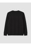 Peak New Season Black Crew Neck Printed Men's Sweatshirt - 6