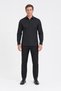 Black Hard Collar Long Sleeve Comfort Fit Cotton Shirt 1004265051 - 3