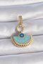 Ajda Charm with Brass Gold Color Evil Eye Beads