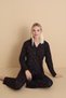 Mirano 9807 Şardonlu Soft Winter Buttoned Women's Pajama Set - 3