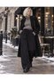 Women's clothing new season velvet black color pants with waist tie detail - 3