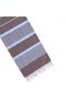 The Line Beach Towel Brown - 100% Recycled Cotton Fouta 200 x 100 cm - 3