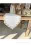 Lale Cream 40X145 cm French Lace Detailed Coffee Table Cover Stylish Design - 7