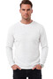 Men's Slim Fit Jacquard Textured White Sweatshirt – Lycra Soft Textured Crew Neck with Embroidery 2708516 - 3
