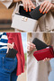 Travel Card Holder - Aluminum Card Holder - Card Holder with Cover - Business Card Holder with Cover - Card Organizer - Credit Card Protector - Credit Card Holder (Black) - 2