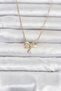 316L Steel Chain Gold Color Bow Model Women's Necklace - 3