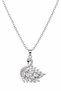 Swan Steel Silver Color White Zircon Stone Swan Figured Women's Necklace - 2