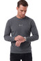 Men's Slim Fit Jacquard Textured Smoked Sweatshirt – Lycra Soft Textured Crew Neck Embroidered 2708516 - 3