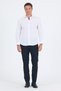 White Hard Collar Long Sleeve Slim Fit Cotton Shirt 1004265008 - 2