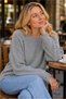 Women's Thessaloniki Knitted Ripped Detailed Oversize Crew Neck Sweater - 2