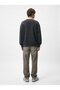 Regular Fit Faded Fabric Crew Neck Gray Sweatshirt - 2